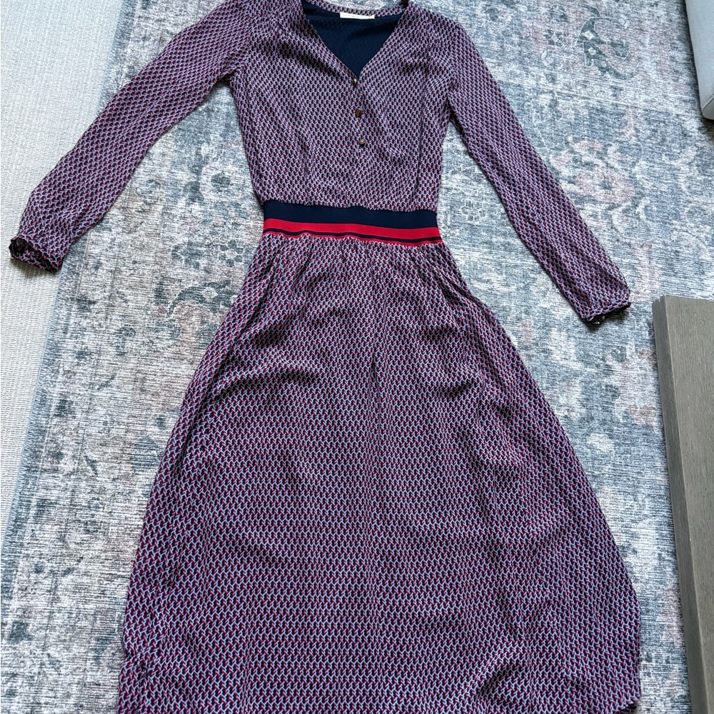 TORY BURCH Long-Sleeve Patterned Dress